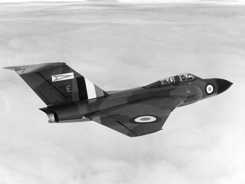 Jet Fighter in Flight — Black