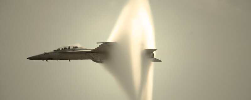 Jet Fighter in Flight — Gray, Dramatic, Photograph