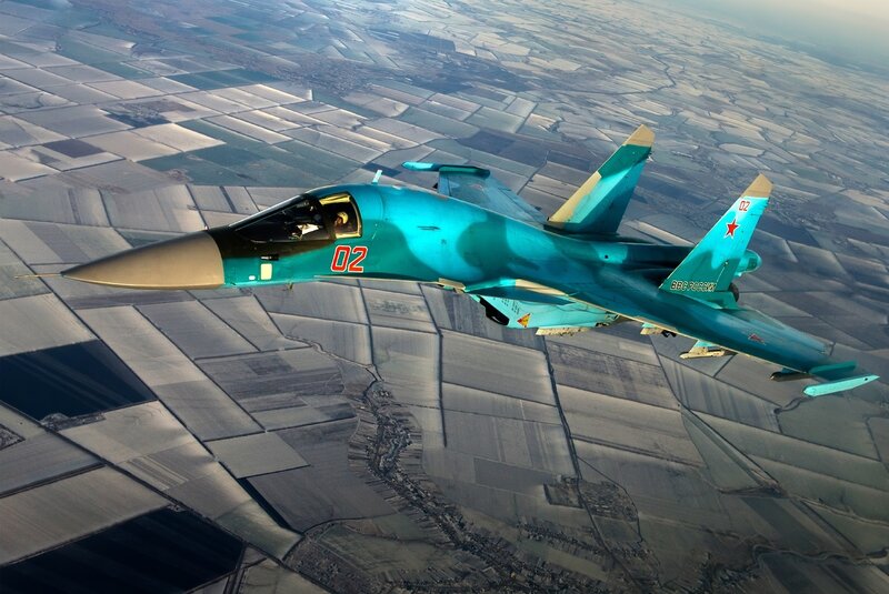 Jet Fighter in Flight — Teal