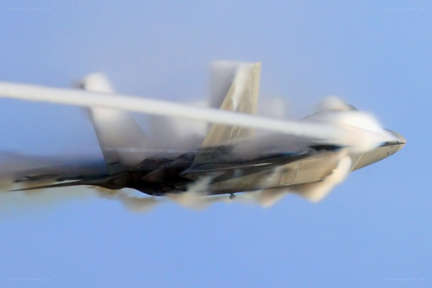 Jet fighter in motion