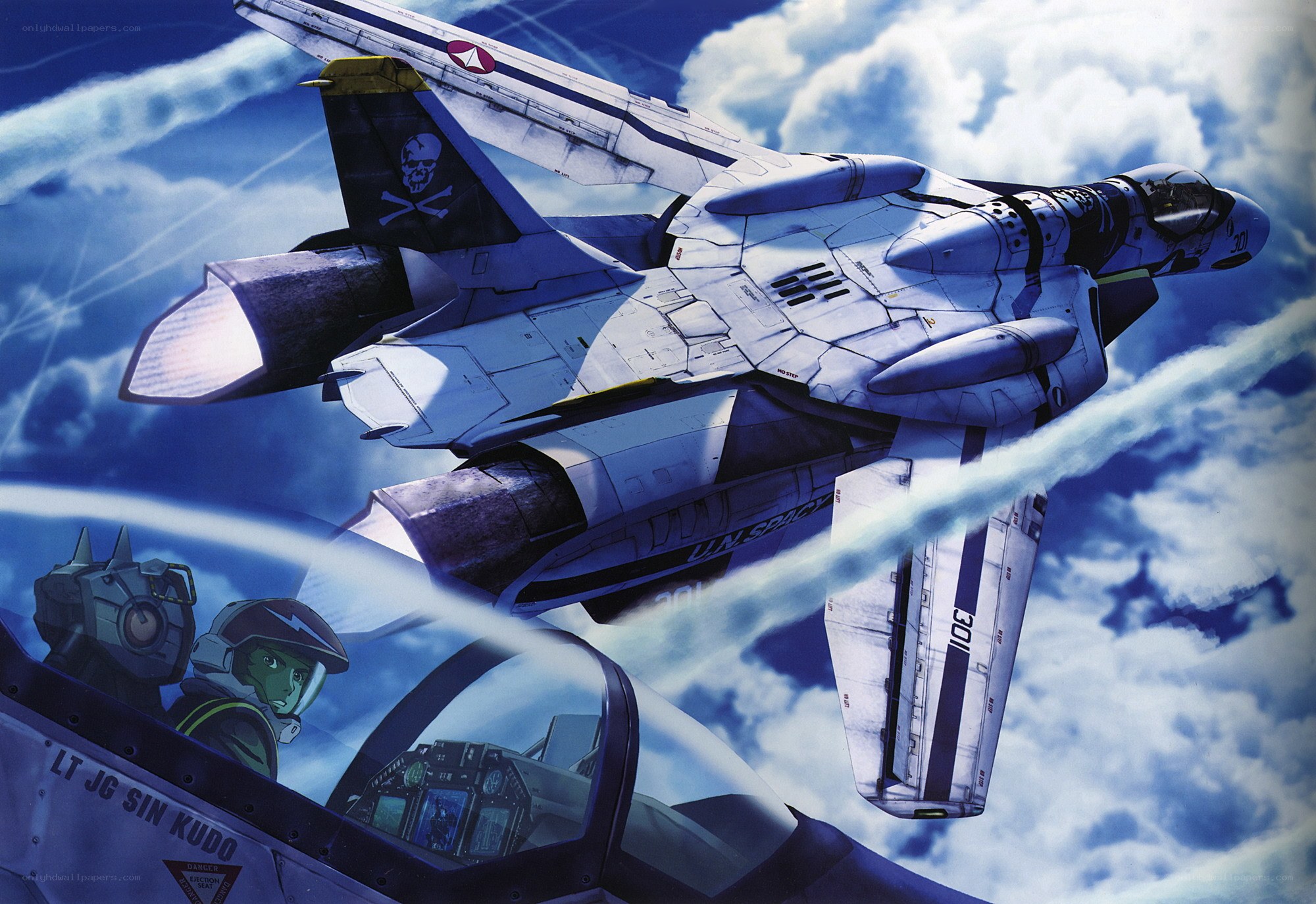 Jet fighter in sky combat