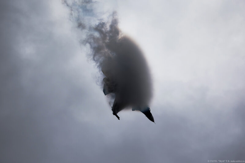 Jet Fighter in Smoke — Gray