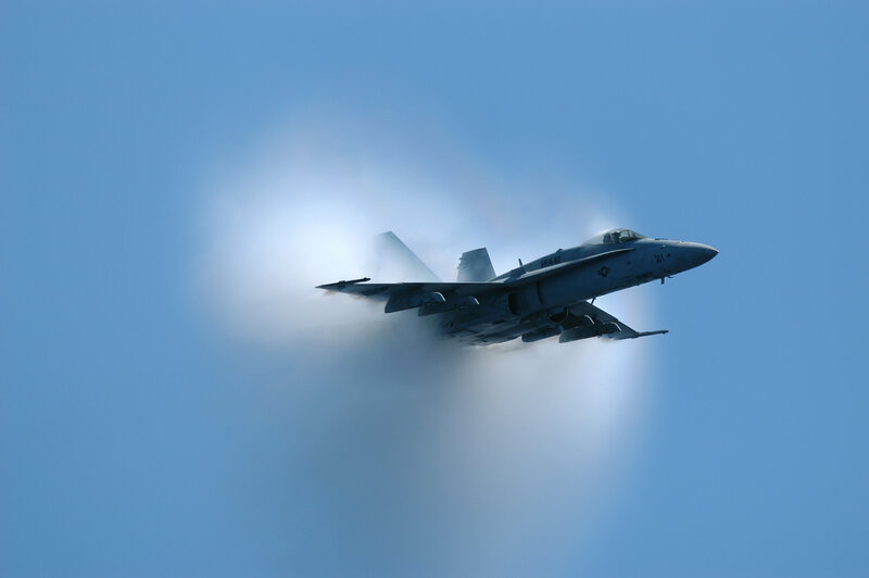 jet fighter in sonic boom