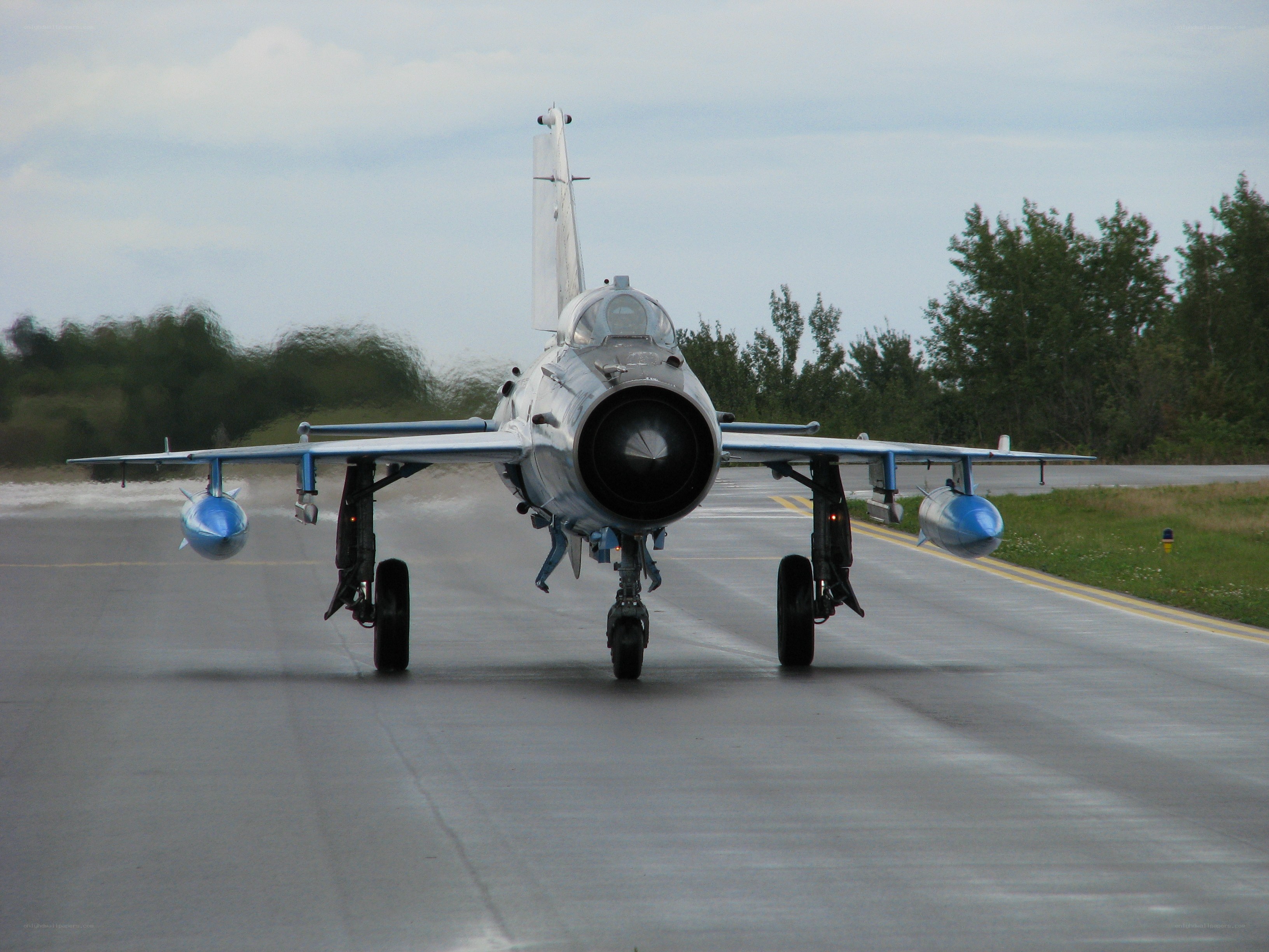 jet fighter on runway