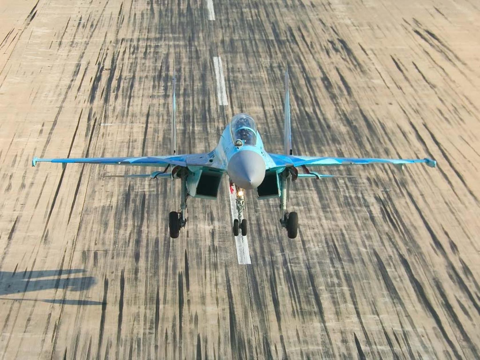 Jet fighter on runway