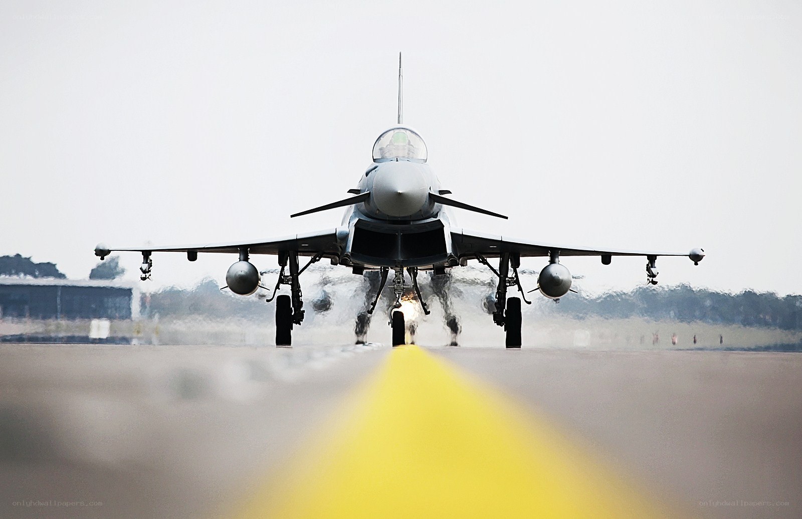 Jet fighter on runway