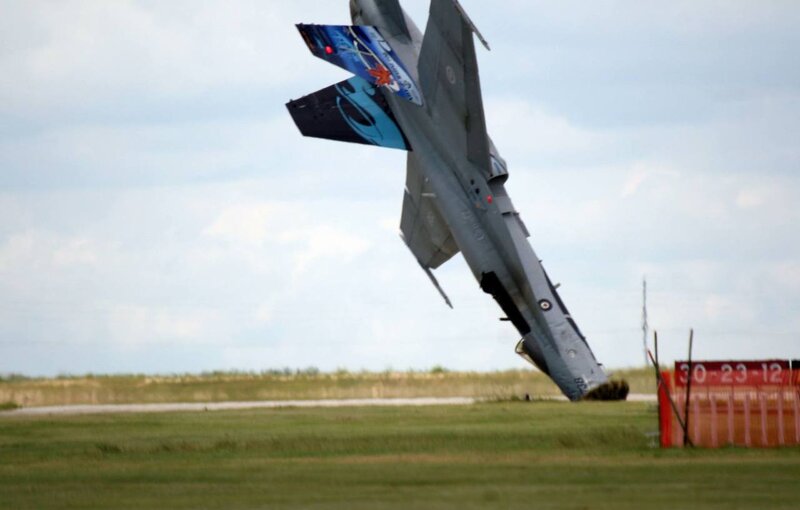 Jet Fighter on Runway — Gray
