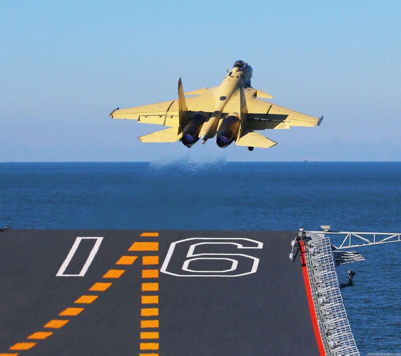 Jet Fighter Taking Off — Blue, Dramatic, Afternoon