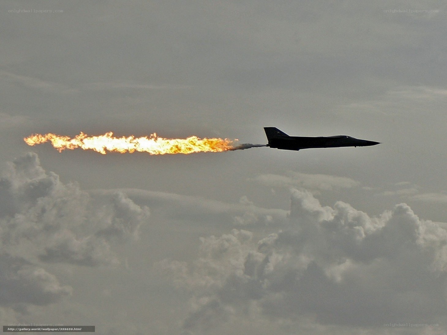 Jet fighter with afterburner