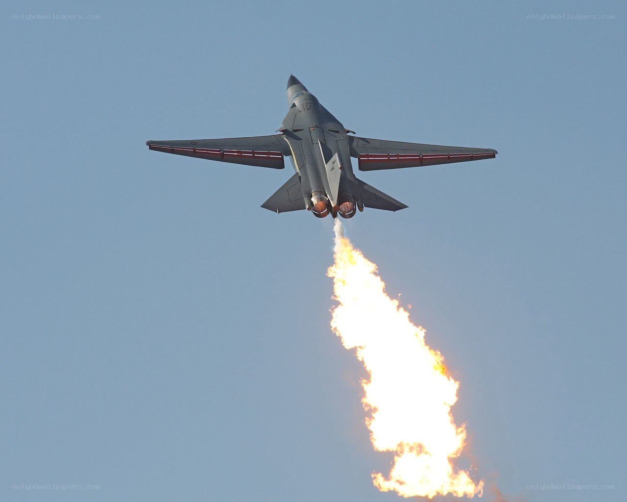 jet fighter with afterburner