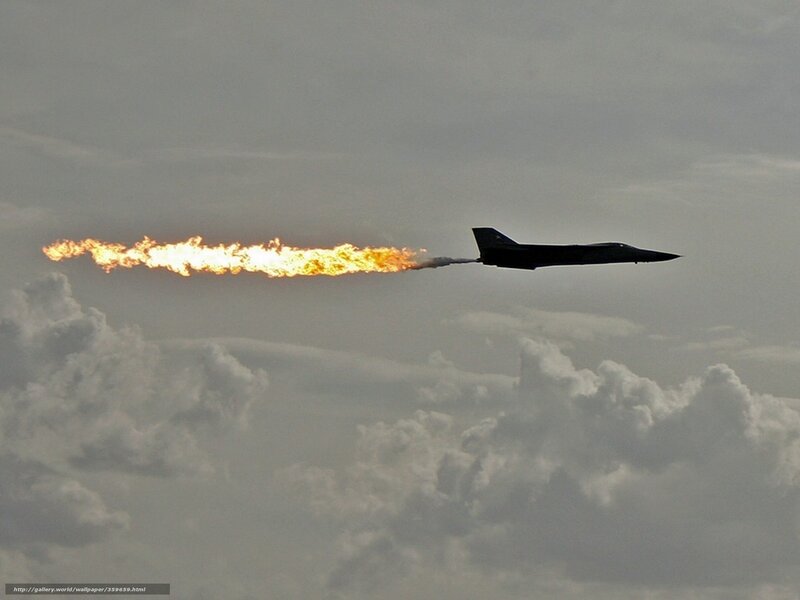 Jet Fighter with Afterburner — Gray
