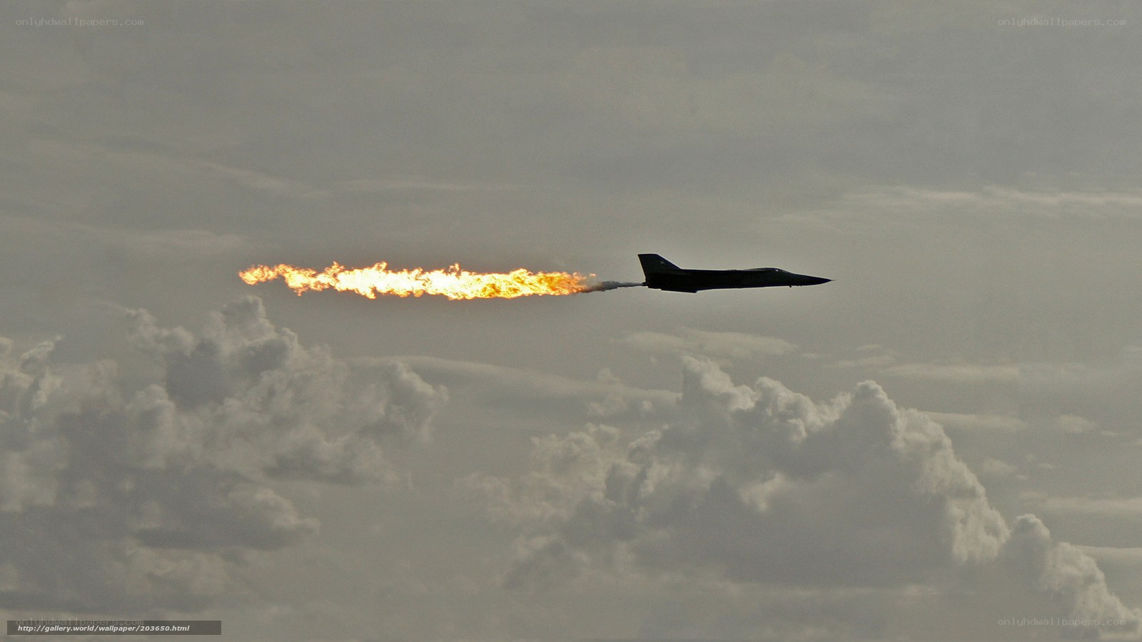 jet fighter with afterburner