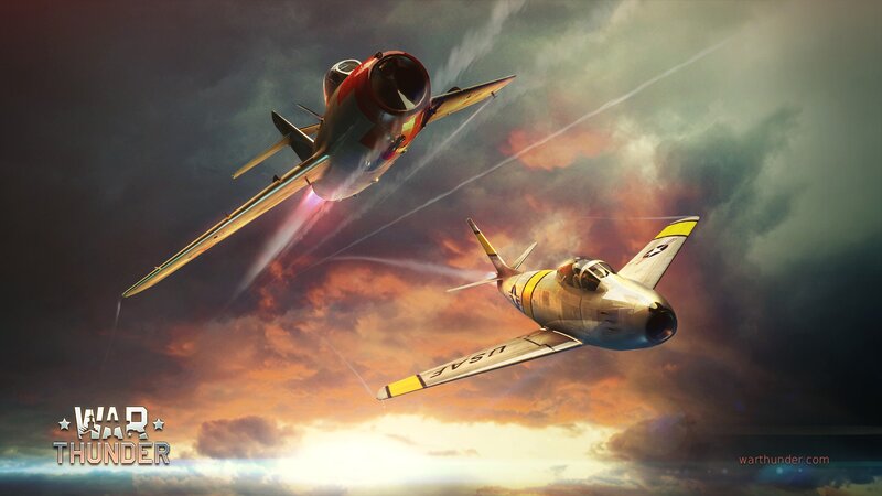 Jet Fighters in Combat — Orange