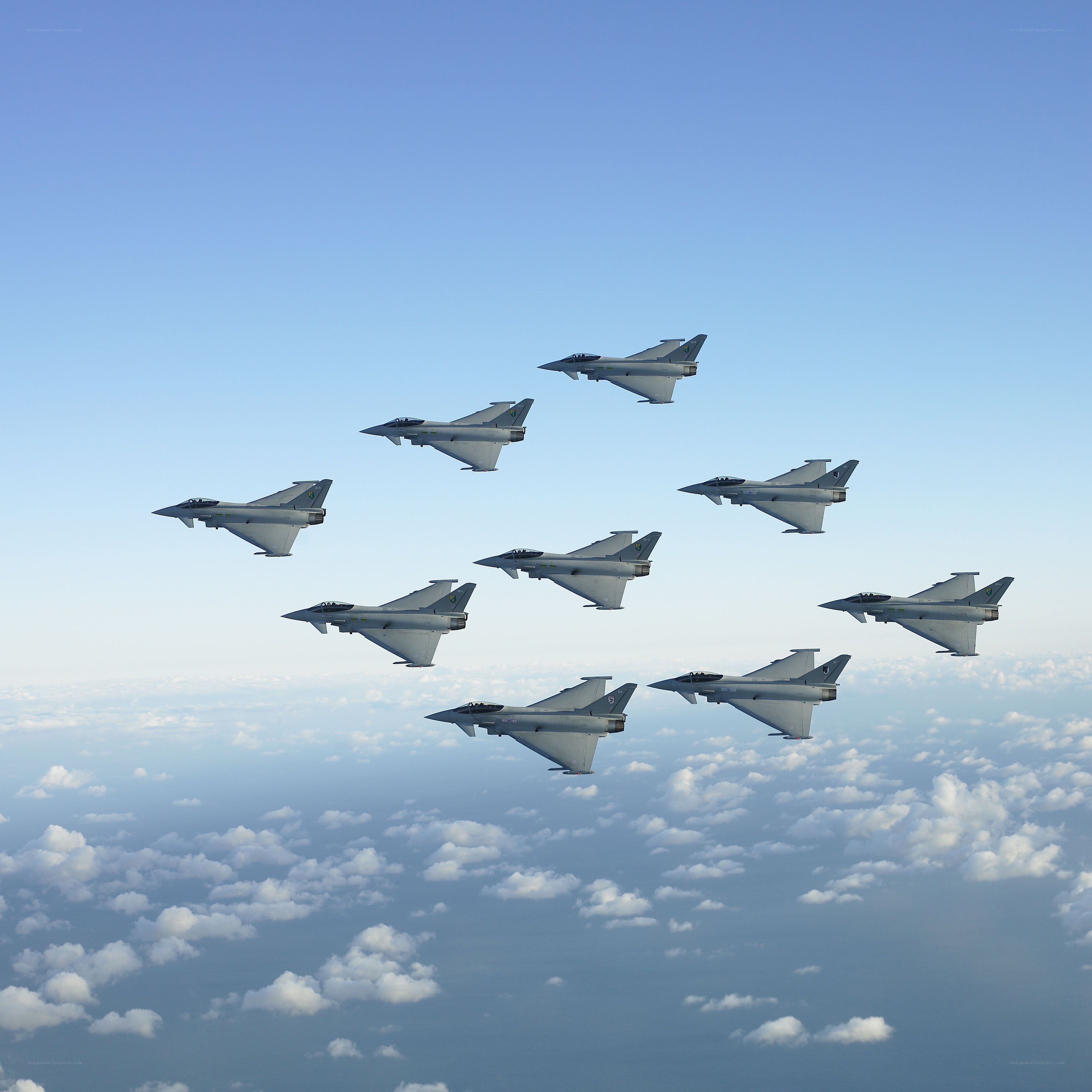 Jet fighters in formation