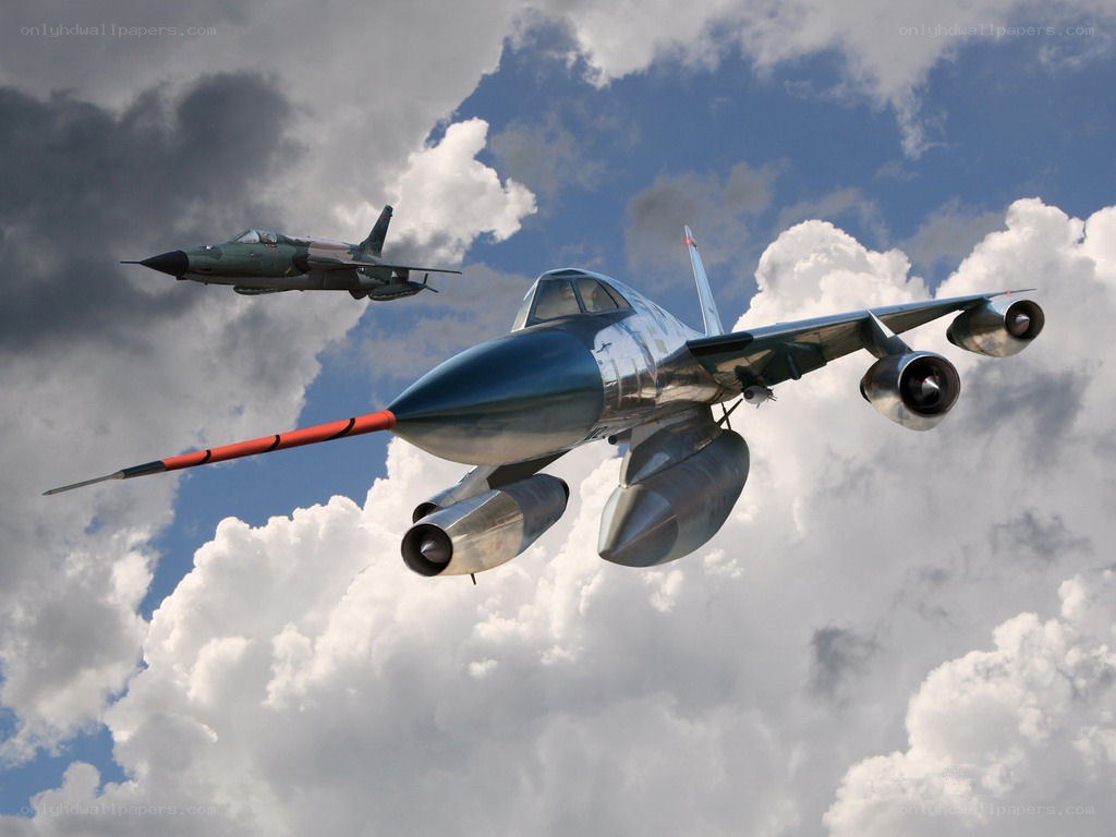 Jet fighters in formation