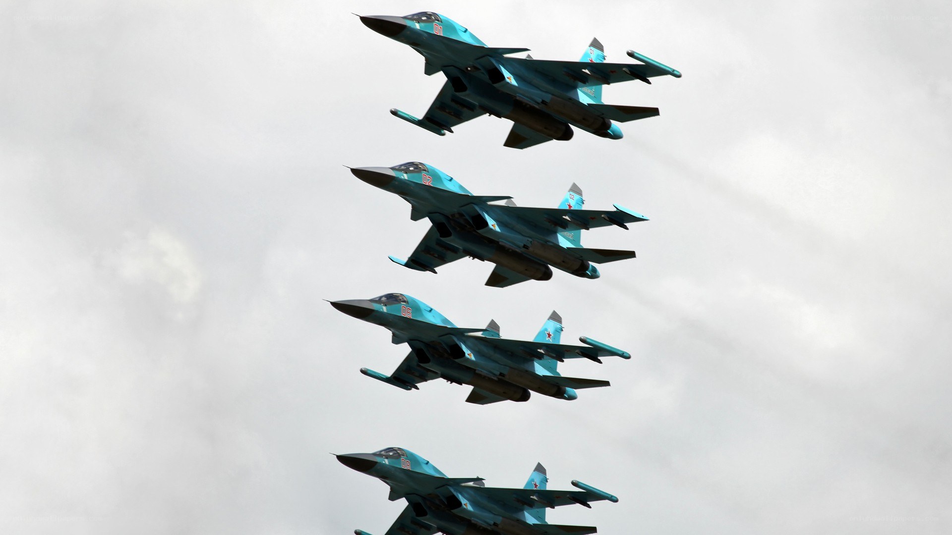 Jet fighters in formation