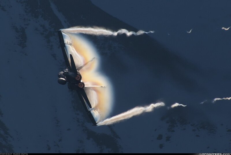 Jet Flying Through Shockwave