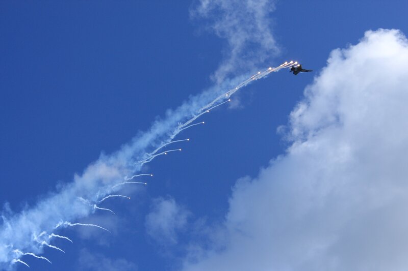 Jet performing aerial maneuver