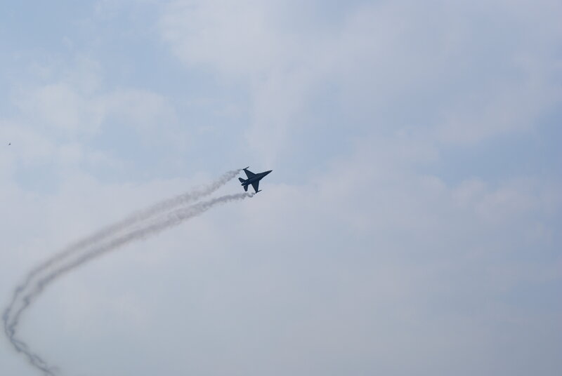 Jet performing aerial maneuver
