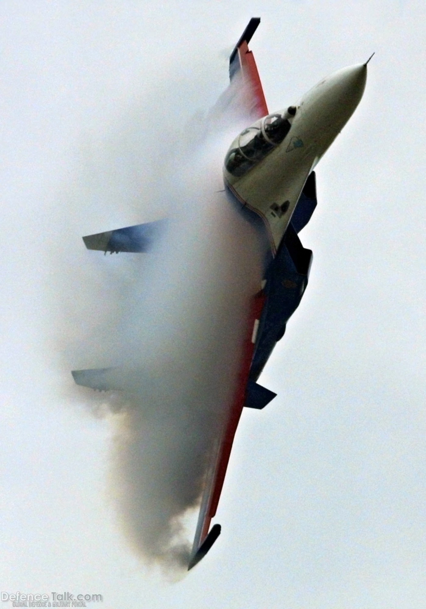 jet performing aerobatic maneuver