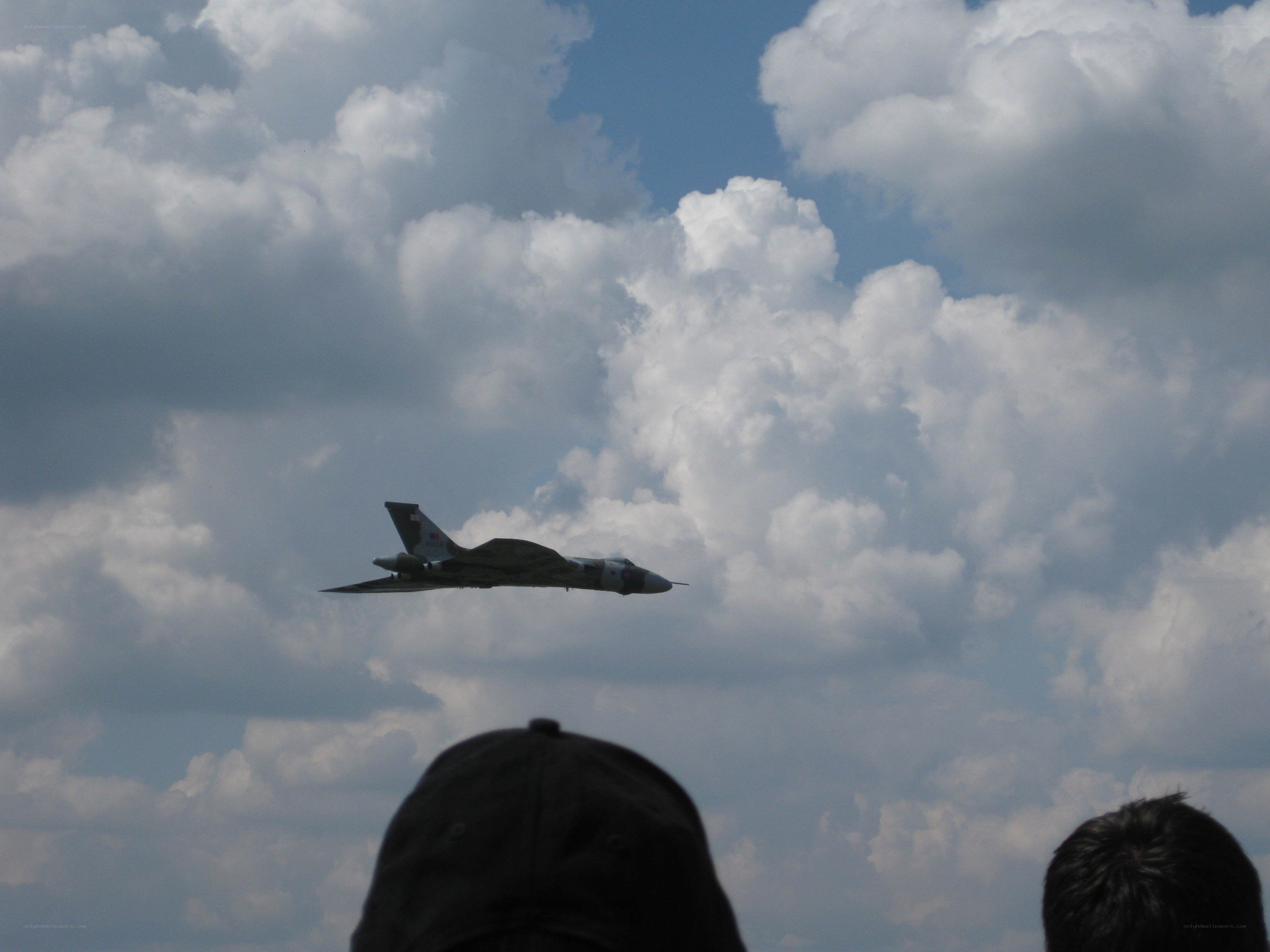 Jet plane flying overhead