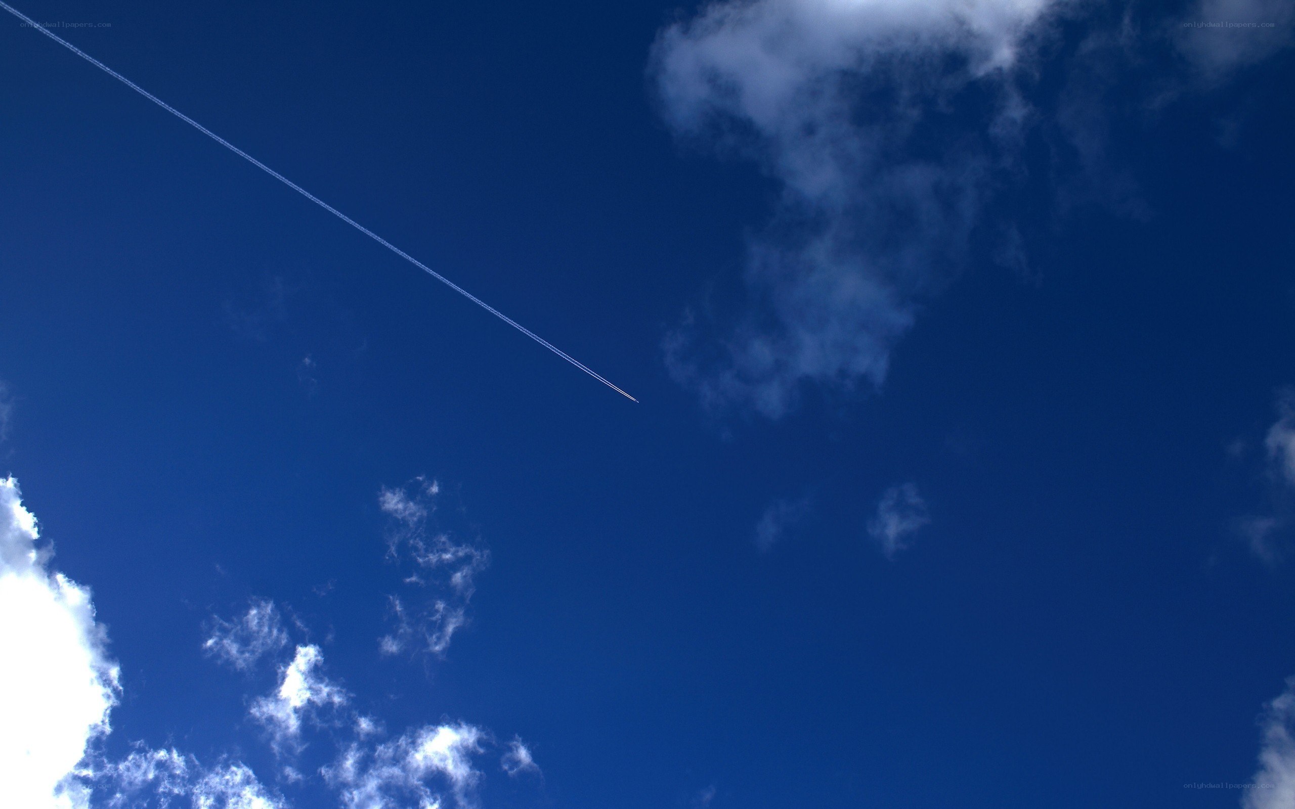 Jet stream in blue sky