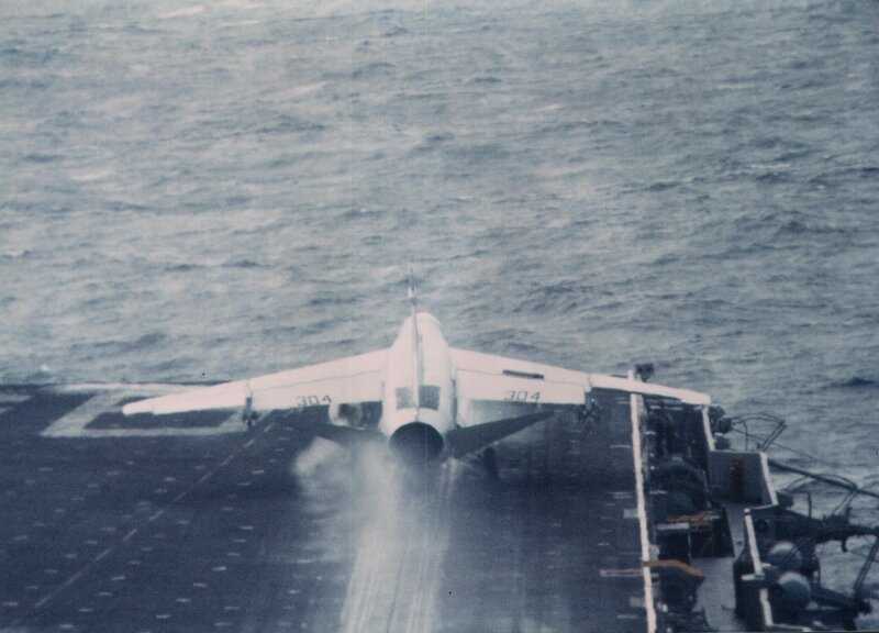 jet taking off from aircraft carrier