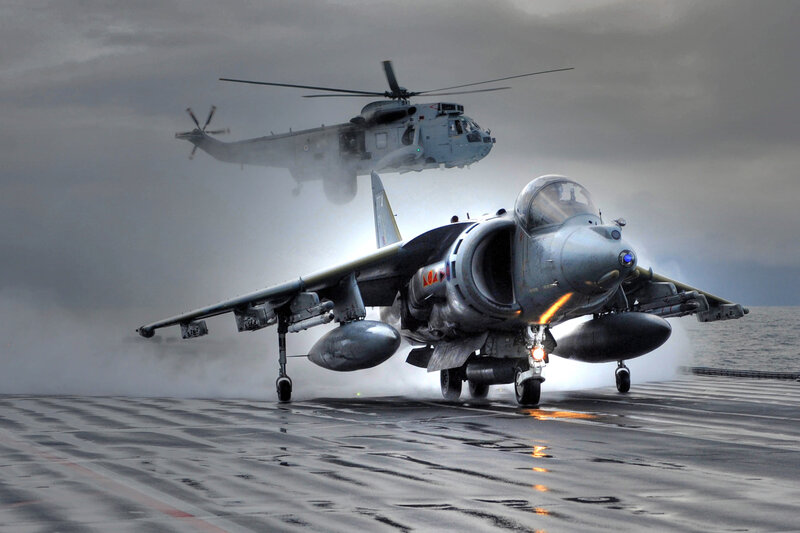 Jet Taking Off from Carrier