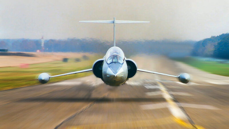 jet taking off from runway