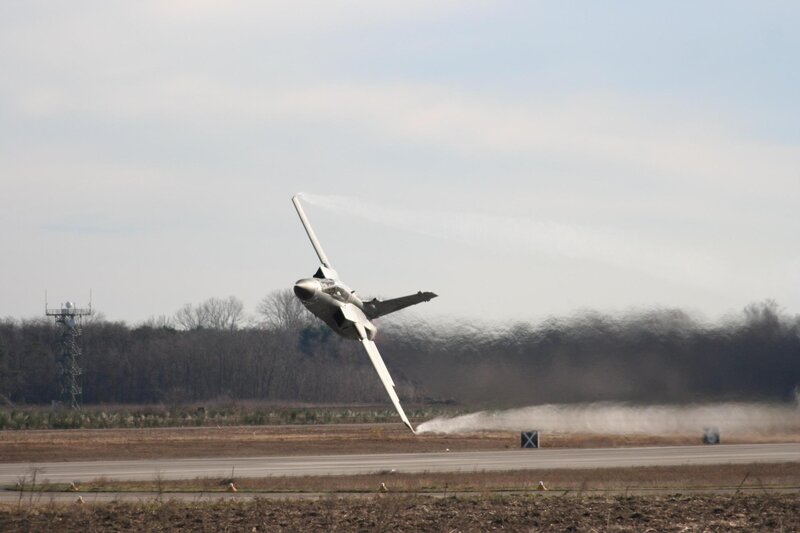 Jet Taking Off — Gray, Dramatic, Afternoon
