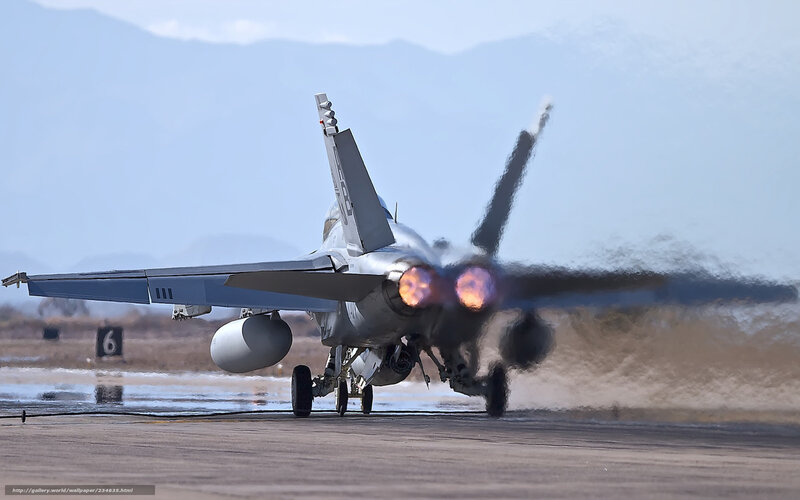 jet taking off on runway