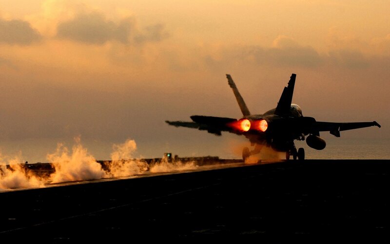 Jet Taking Off — Orange