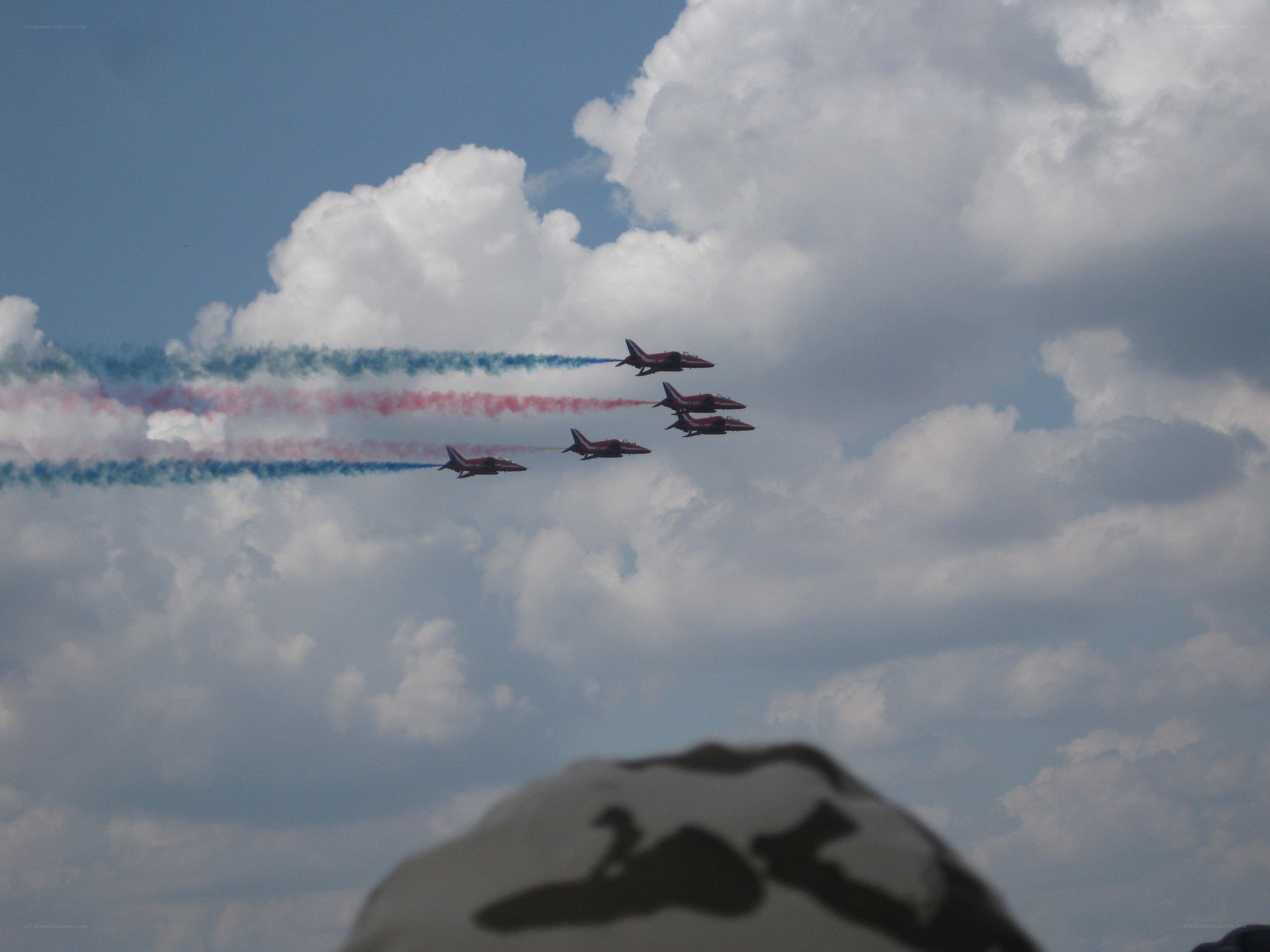Jet team flying in formation