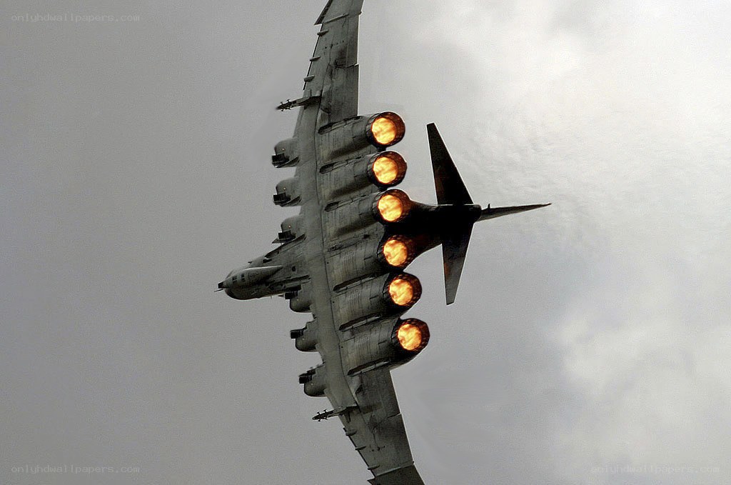 Jet with afterburners engaged