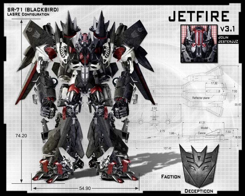 Jetfire robot design blueprint