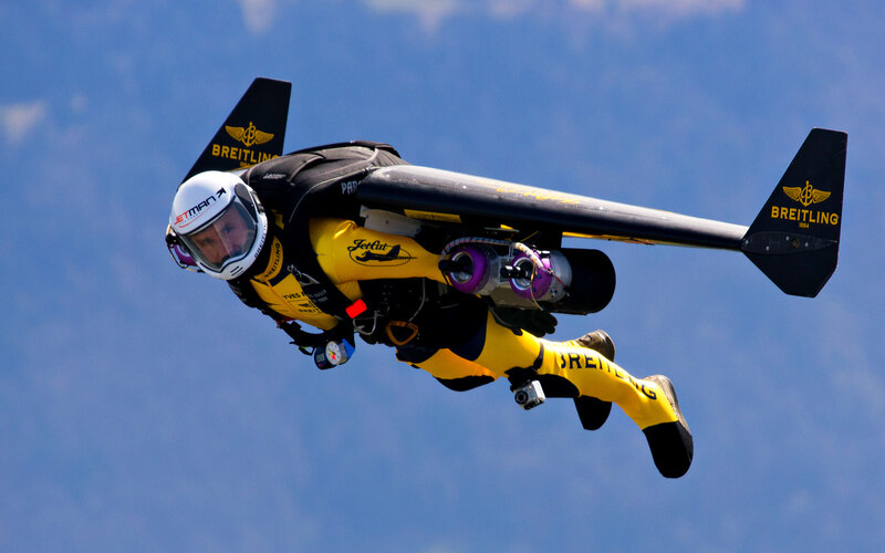 Jetpack Pilot in Flight