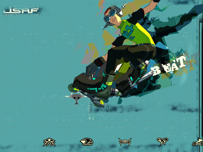 Jetpack rollerblading action