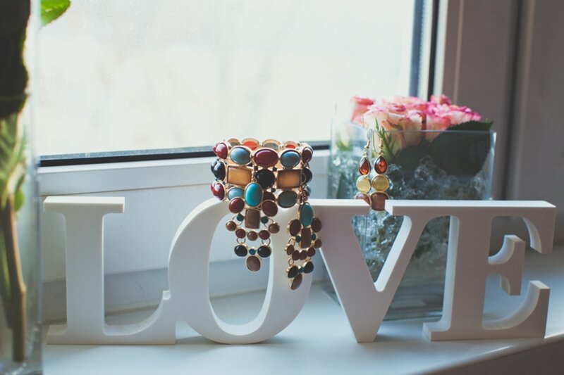 Jewelry on Window Sill