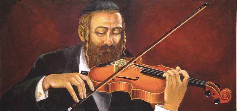 Jewish man playing violin