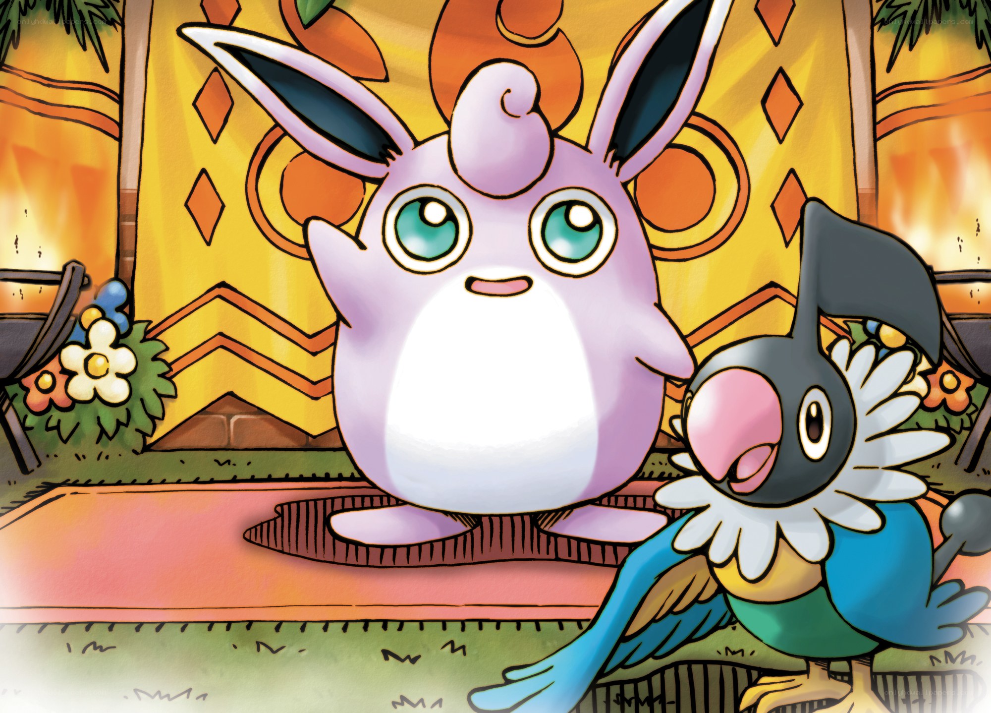 Jigglypuff and Pachirisu together