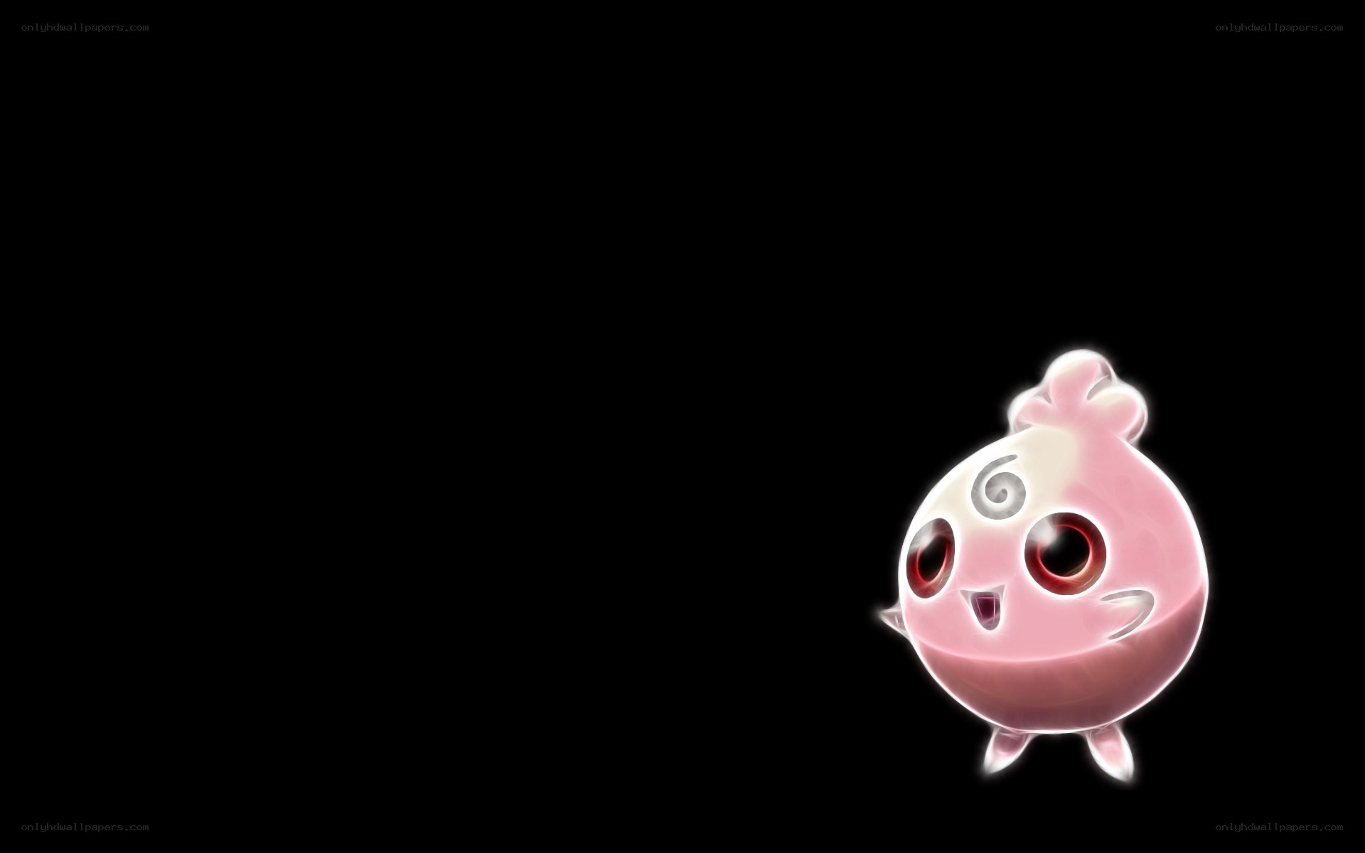 Jigglypuff character on black