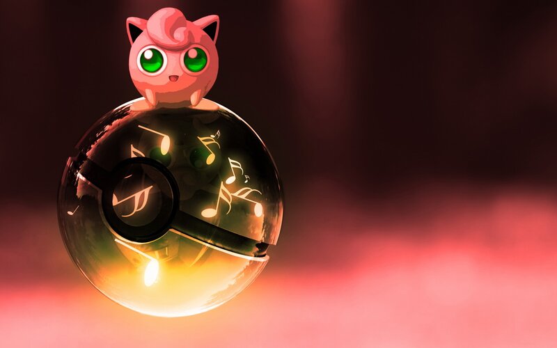 Jigglypuff on a music ball
