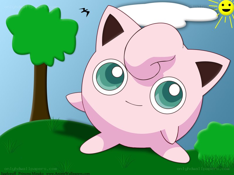 Jigglypuff on a sunny hill
