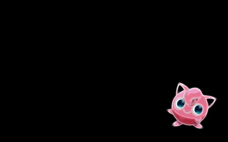 Jigglypuff on black background