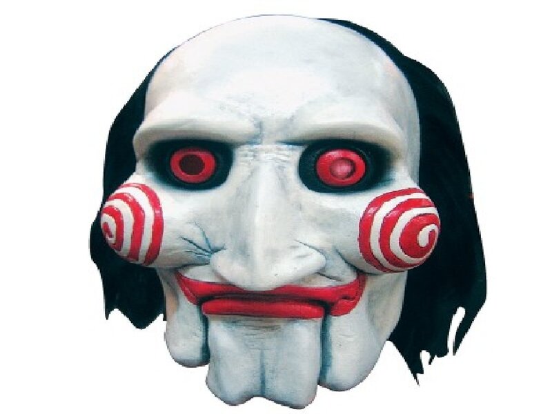 Jigsaw Puppet Mask — White