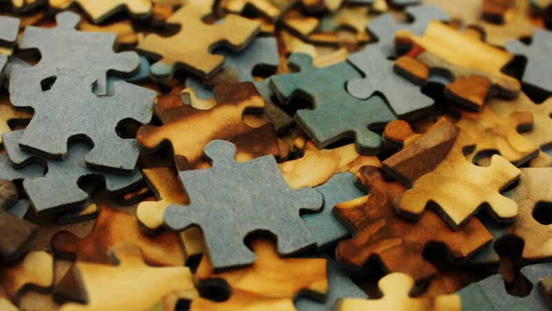 Jigsaw Puzzle Pieces — Brown, Neutral