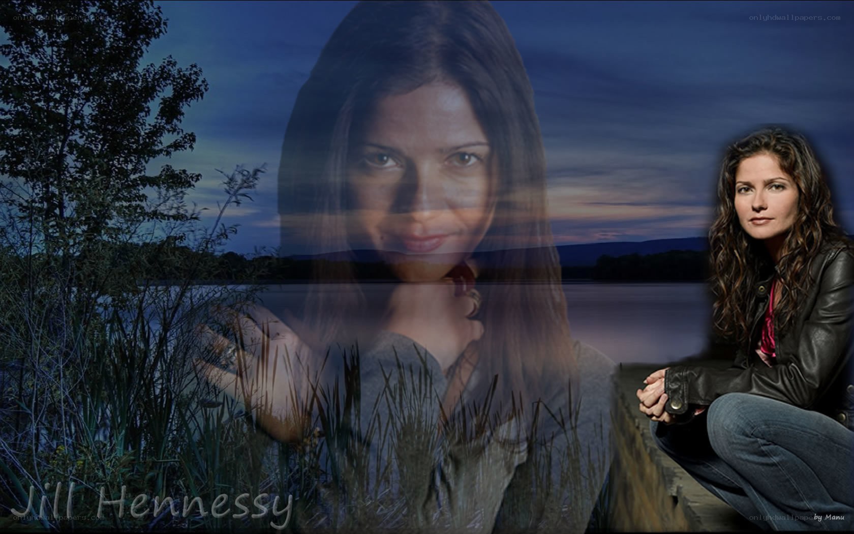 Jill Hennessy portrait collage