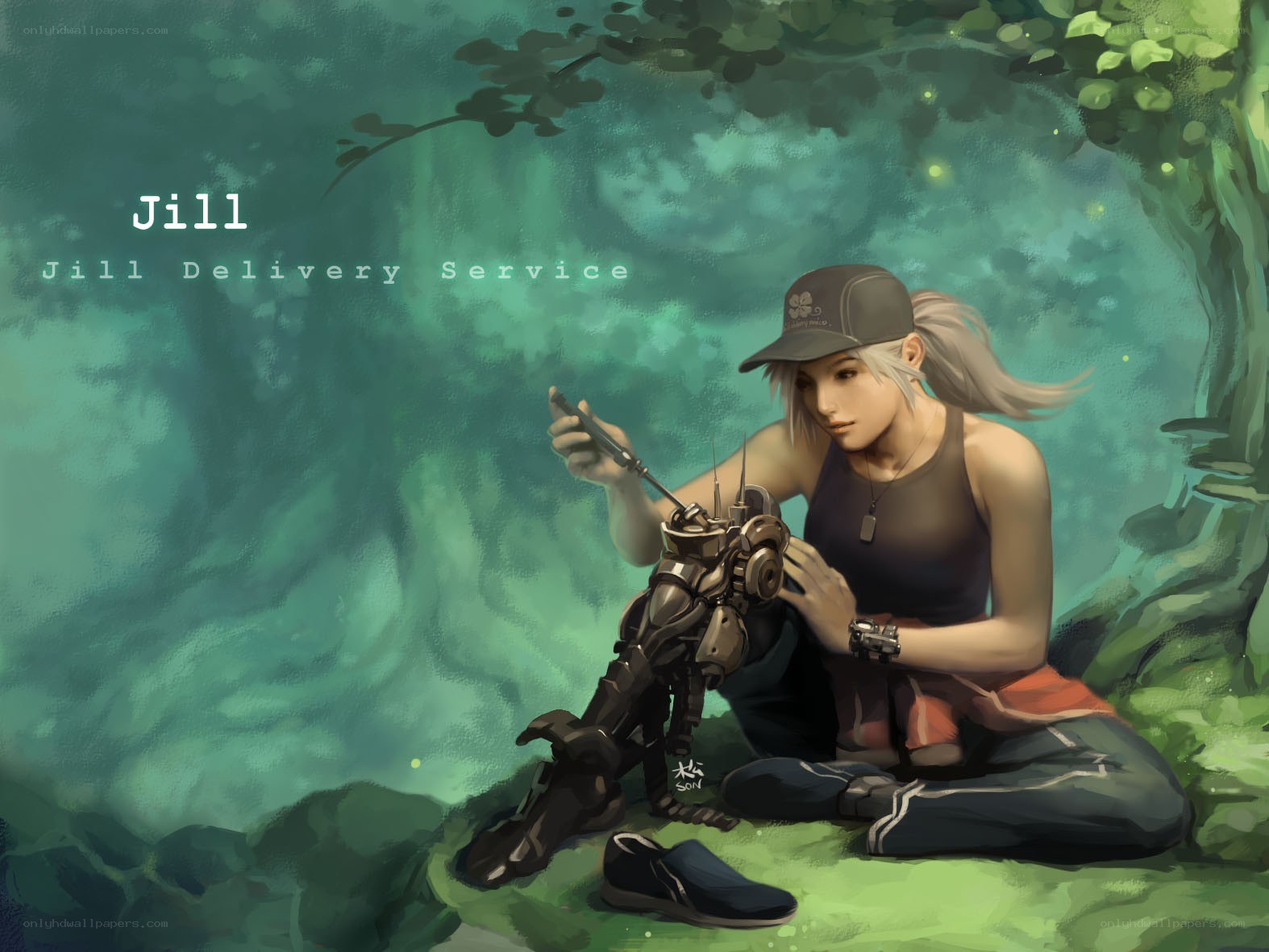 Jill in the forest