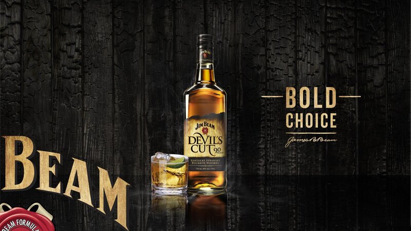 Jim Beam Bottle and Glass