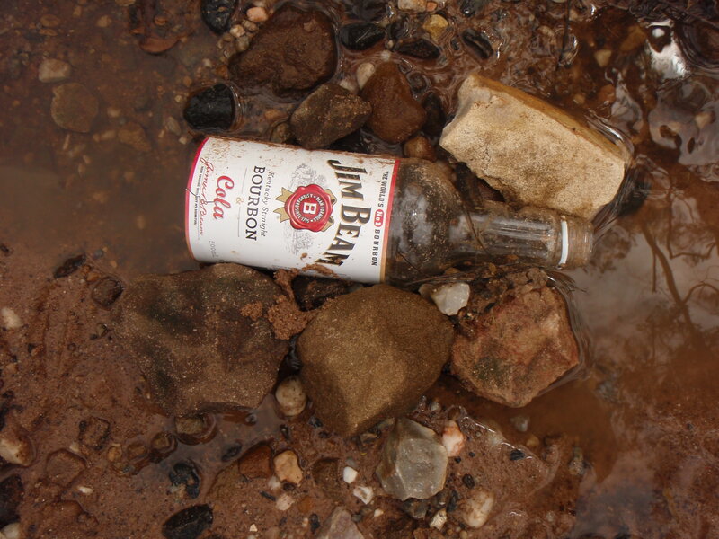 Jim Beam Bottle in Water
